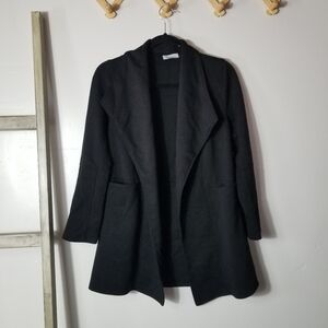 MAX STUDIO WOMEN'S BLACK LONG BLAZER CARDIGAN SIZE SMALL